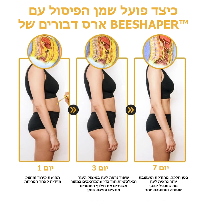 BeeShaper™ | שמן פיסול בטבור עם ארס דבורים