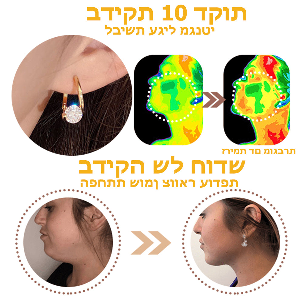 PurifyPearls™ | עגילי תרפיית מגנט לימפטית
