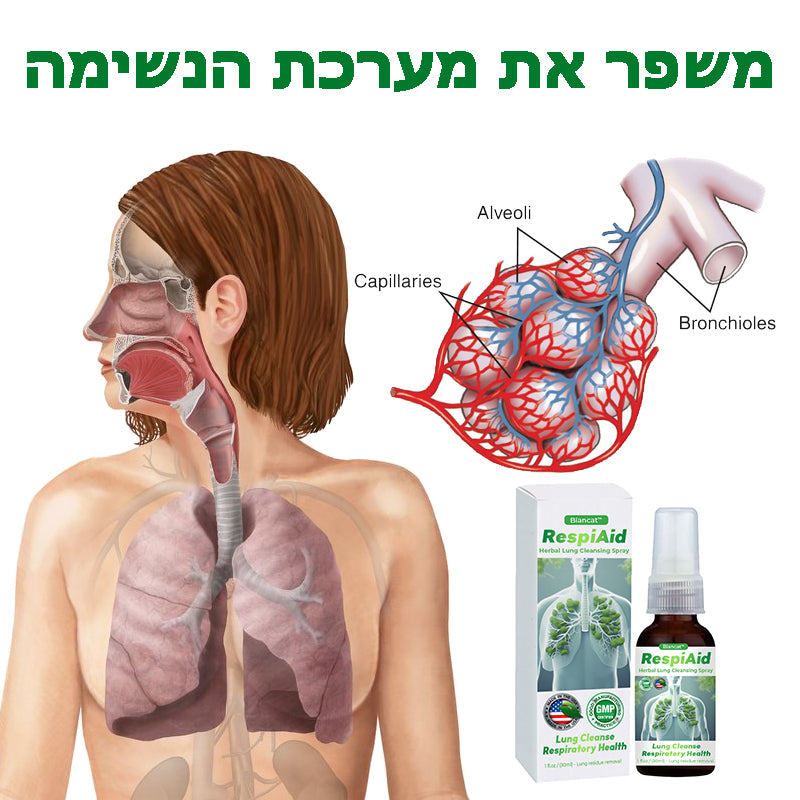 LungAid™ | תרסיס ניקוי ריאות עשבי