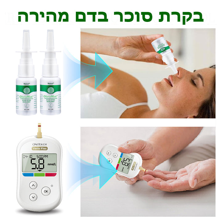 GlycoMist™ | ספריי לאף להורדת סוכר