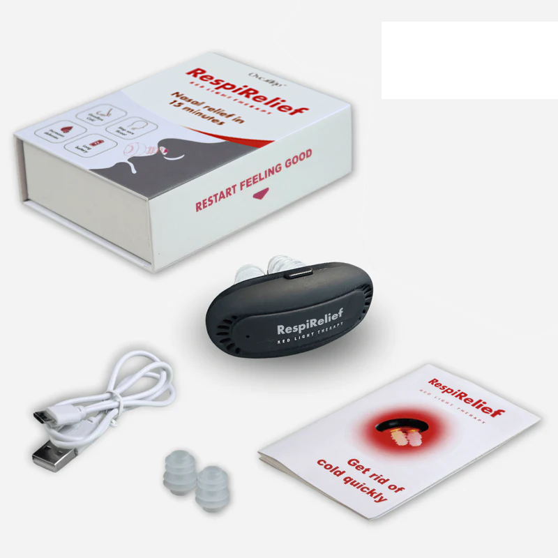 NasalRelief™ | מכשיר תרפיית אור אדום לאף