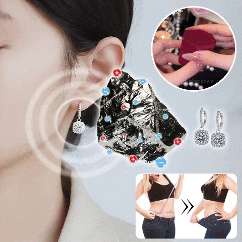 SlimCharm™ | עגילי גרמניום לימפיות מגנטולוגיה של אבן מוזמביק