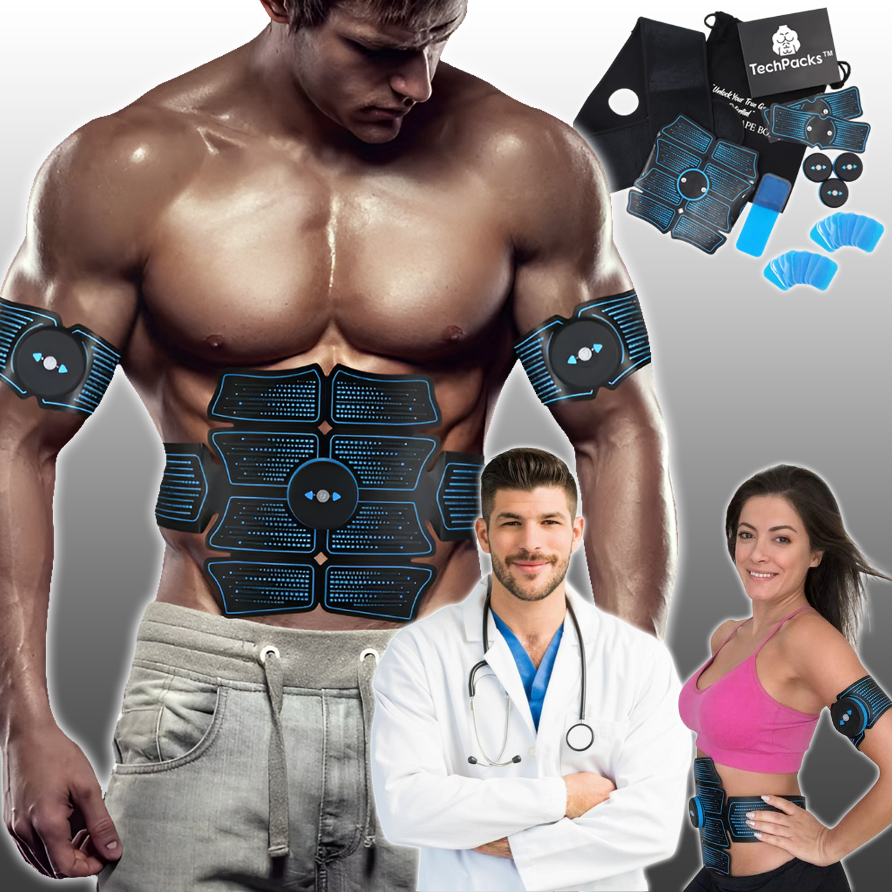 TechPacks™ | מכשיר לגירוי שרירי הבטן והשרירים
