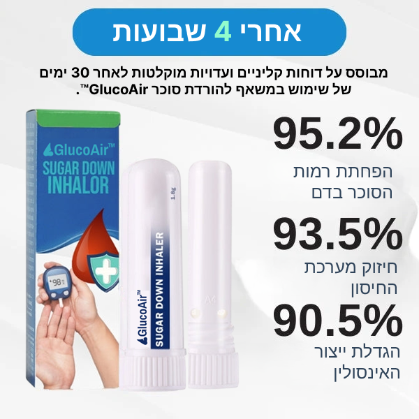 GlucoAir™ | מכשיר שליטה בסוכר