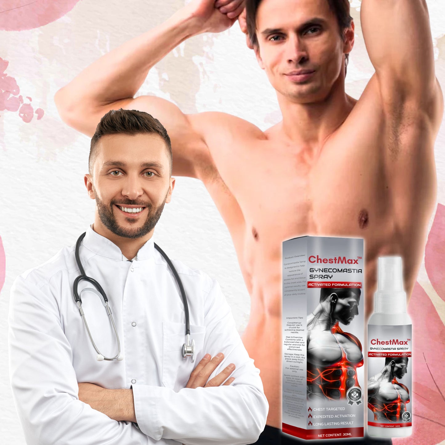 ChestMax™ | תרסיס להפחתת גינקומסטיה