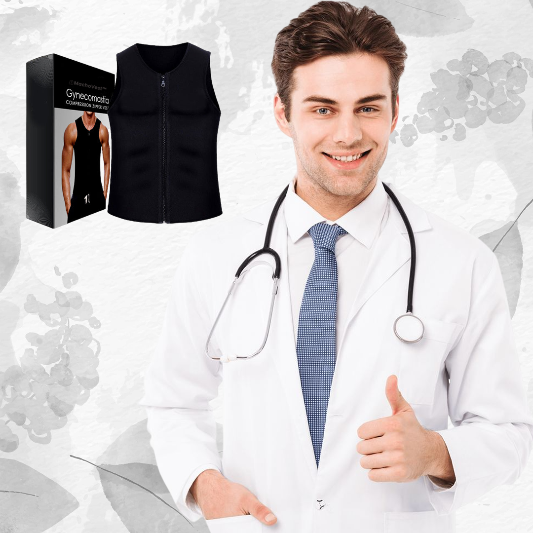 MachoVest™ | ווסט דחיסת גינקומסטיה עם רוכסן
