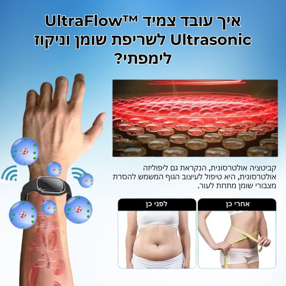 ™UltraFlow | צמיד אולטרסוני לשריפת שומנים וניקוי רעלים