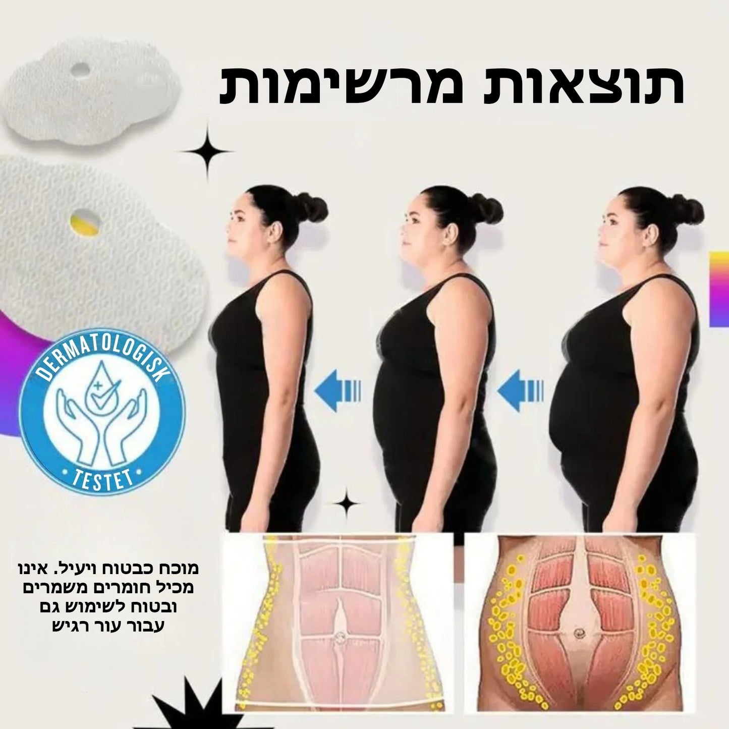 LipoPatch™ | מדבקת עיצוב לבטן