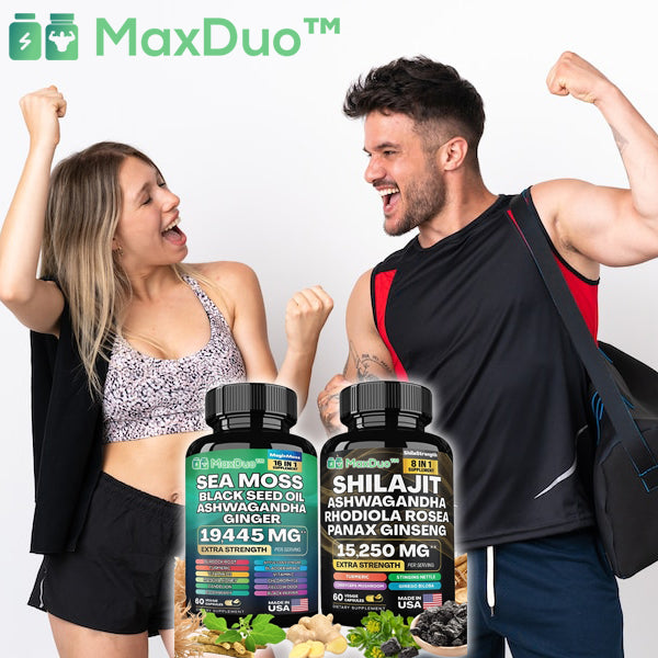 MaxDuo™ | חבילת סופר: תערובת קסם 16-ב-1 משאבי הים + תערובת שילאג'יט 8-ב-1