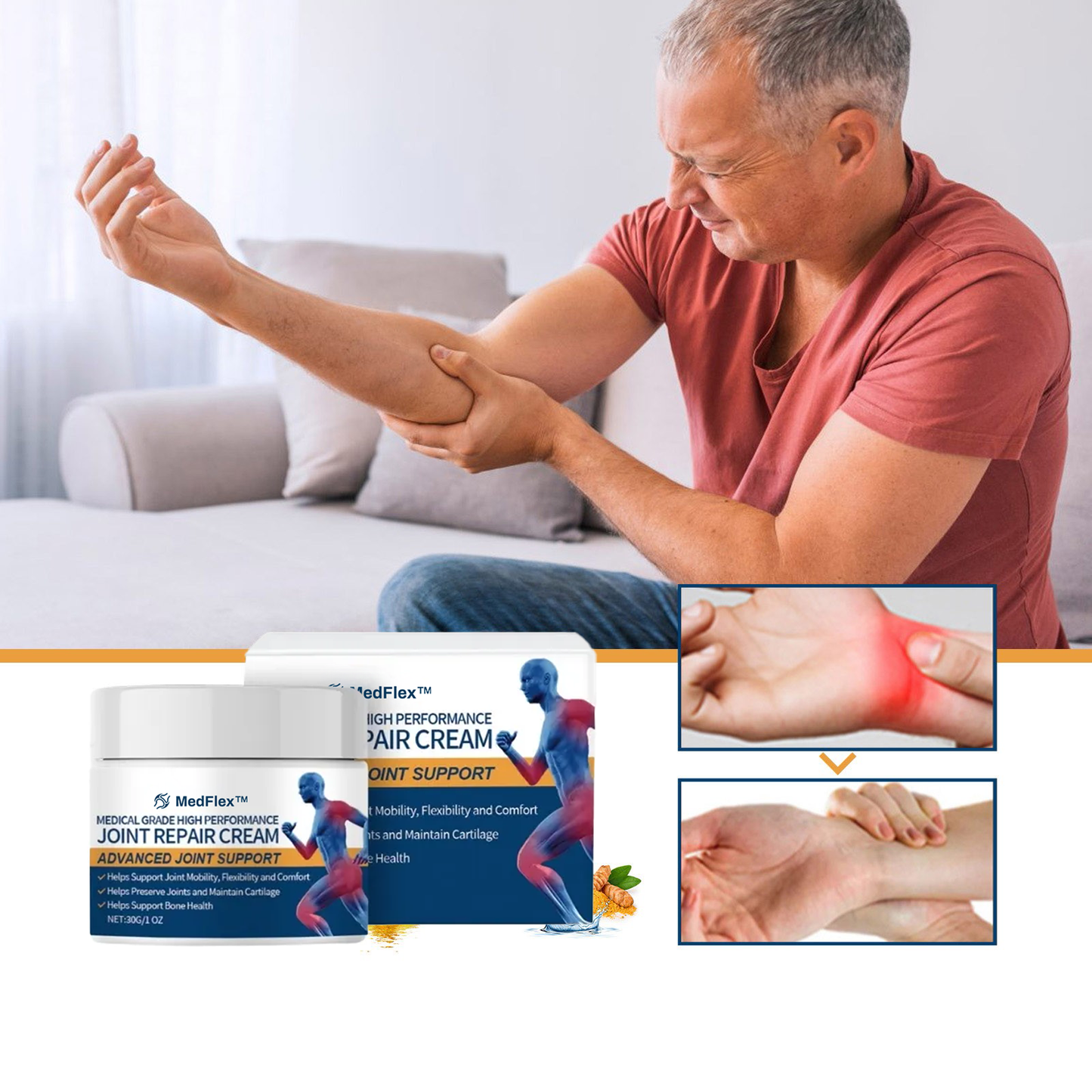 MedFlex™ | קרם רפואי לכאבי מפרקים