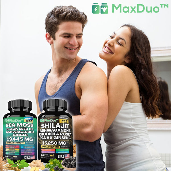 MaxDuo™ | חבילת סופר: תערובת קסם 16-ב-1 משאבי הים + תערובת שילאג'יט 8-ב-1