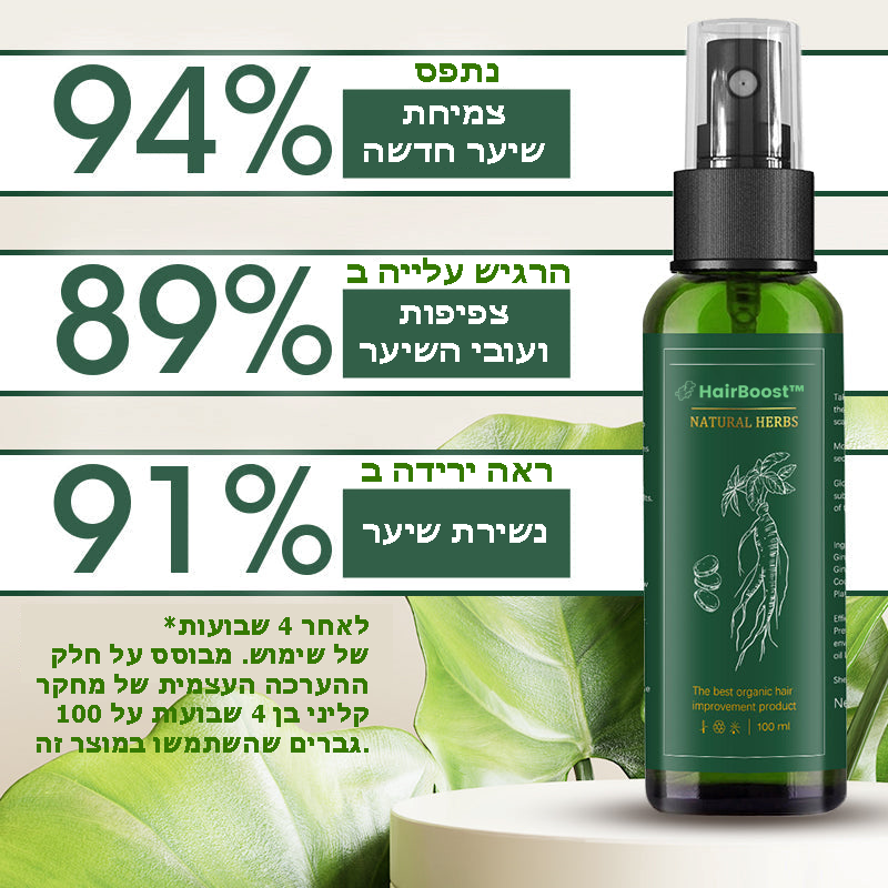 HairBoost™ | תכשיר רג'ור השיער בג'ינסנג אדום