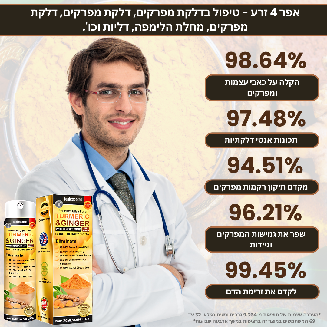 TonicSoothe™ | תגידו שלום לכאבי פרקים - בפעם האחרונה שתסבלו מדלקת פרקים!