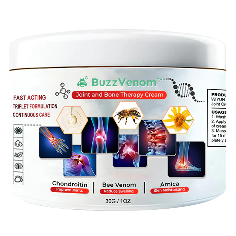 BuzzVenom™ | קרם לטיפול במפרקים ועצמות עם ארס דבורים