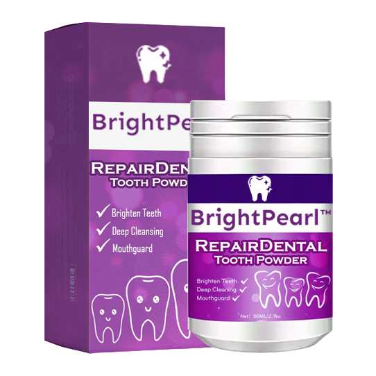 BrightPearl™ | אבקת תיקון והלבנת שיניים