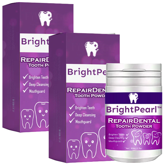 BrightPearl™ | אבקת תיקון והלבנת שיניים