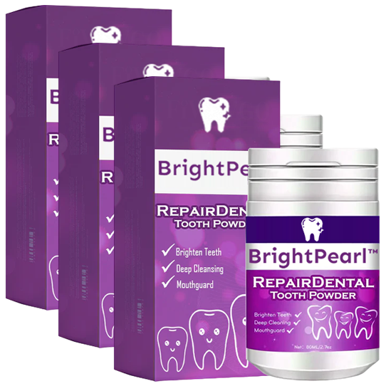 BrightPearl™ | אבקת תיקון והלבנת שיניים