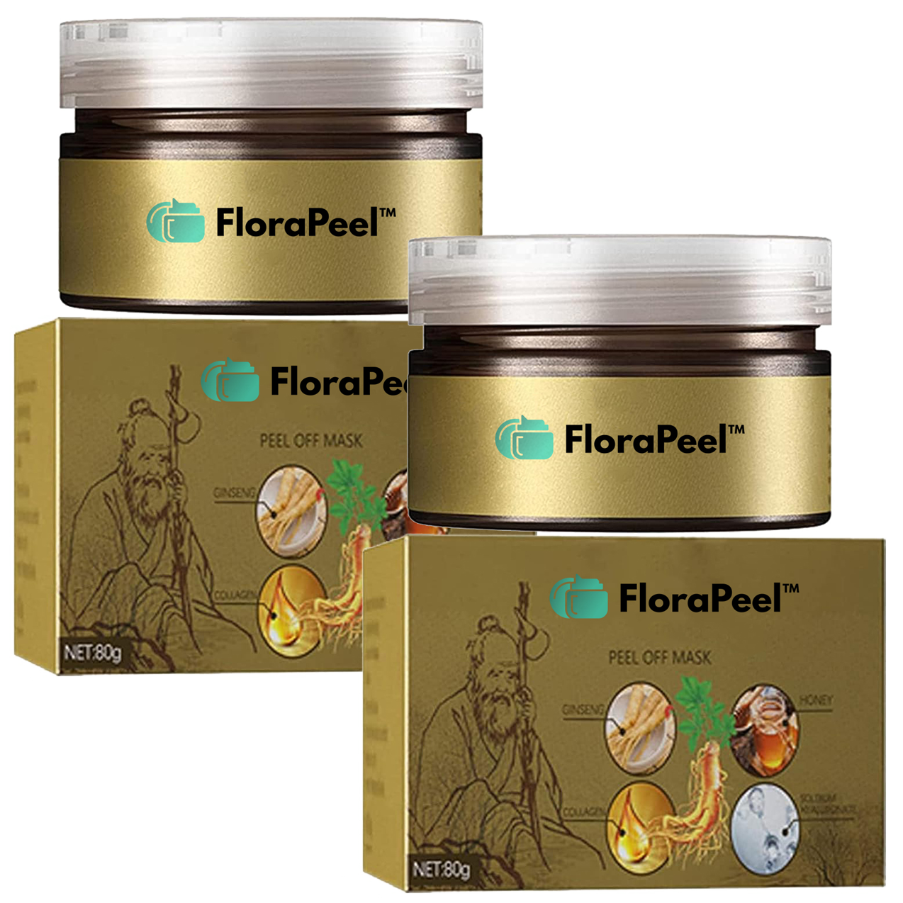 FloraPeel™ | מסכת פנים עם תמציות צמחים מעודנות (1+1 בחינם)