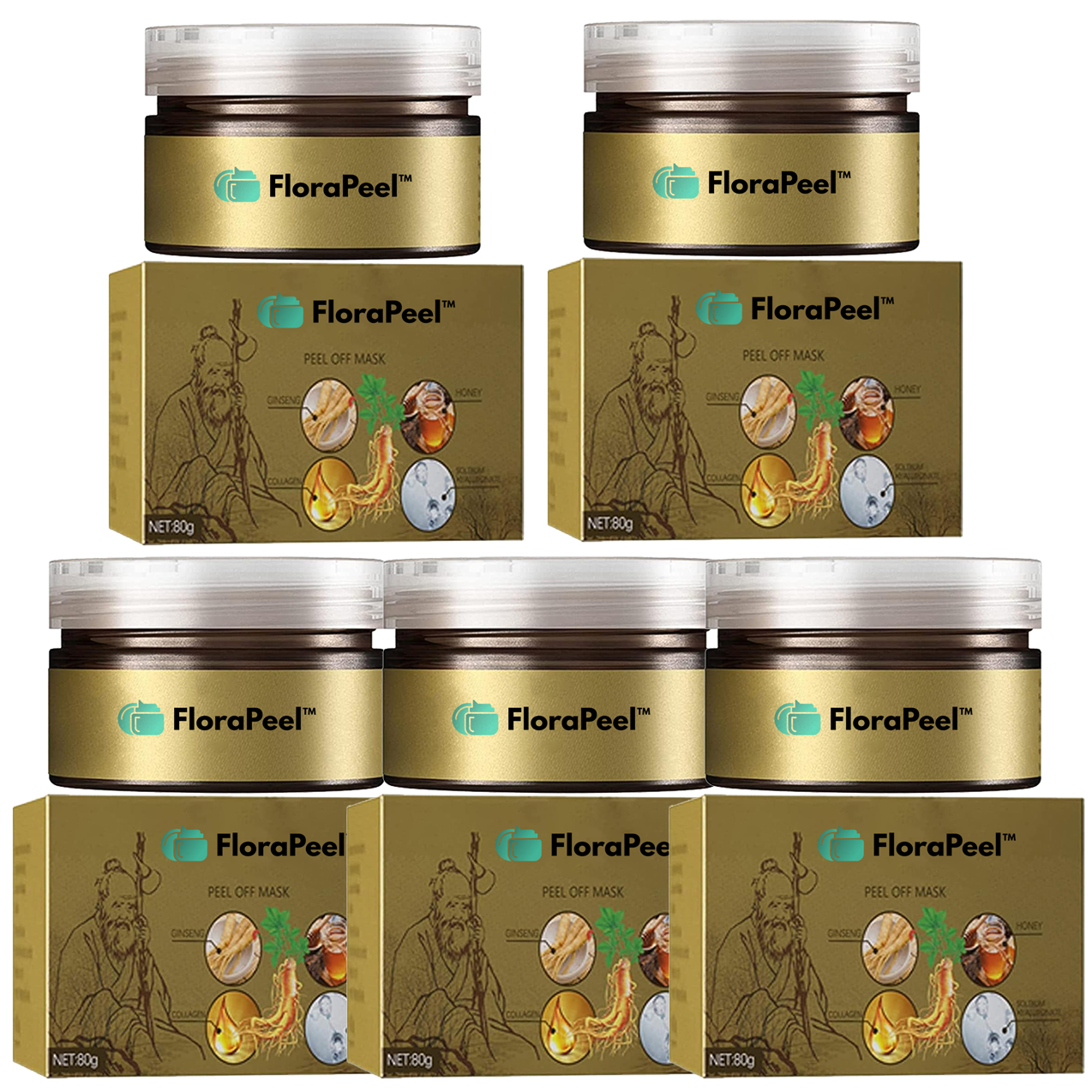 FloraPeel™ | מסכת פנים עם תמציות צמחים מעודנות (1+1 בחינם)