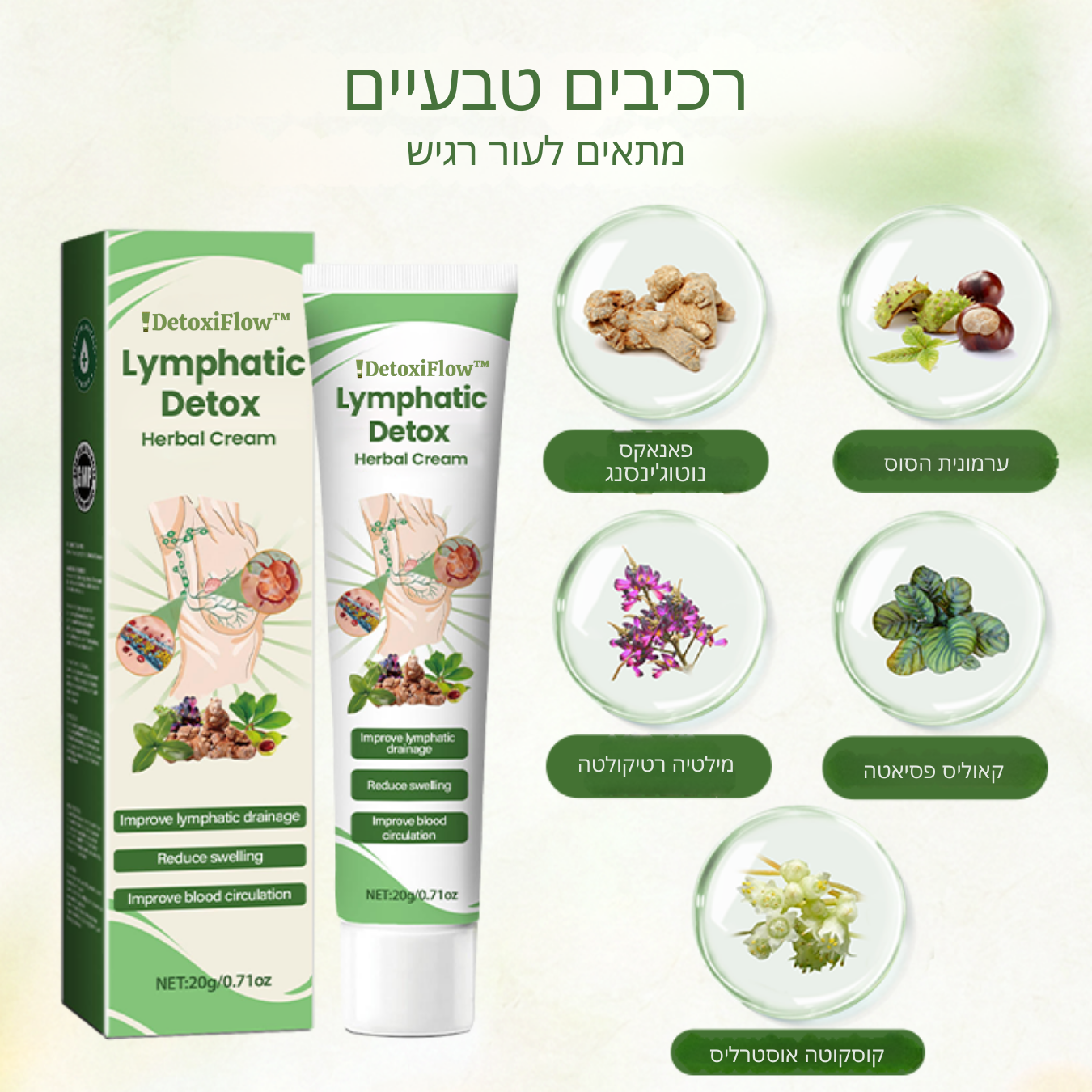 DetoxiFlow™ | מנקז רעלים ונפיחות ב-95% בתוך 7 ימים!